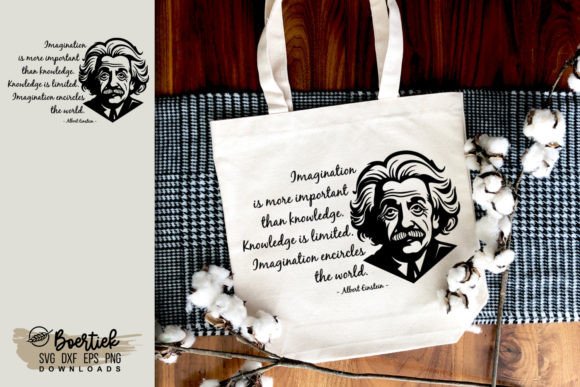 Albert Einstein with Quote SVG File: Graphics for Crafts