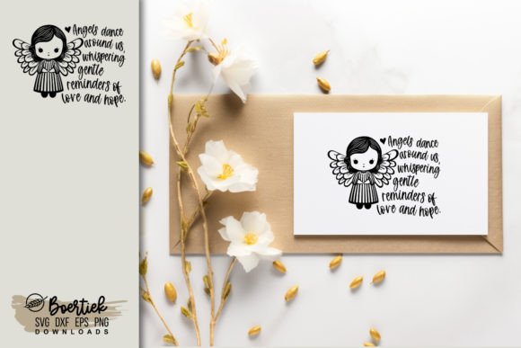 Angel with Uplifting Quote SVG Graphics for Crafts