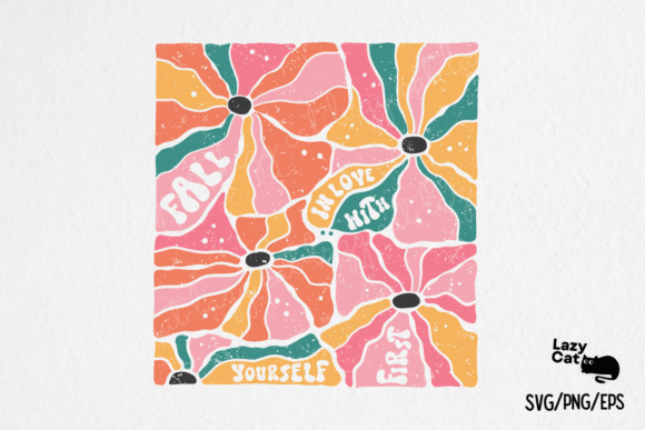 Boho Retro Floral Quote Graphics for Crafts
