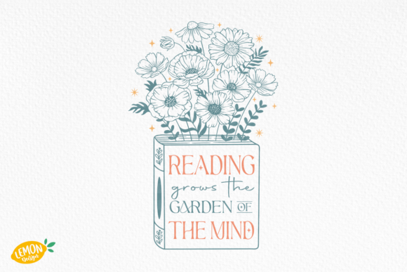 Book Flowers Quote SVG Design: Graphics for Crafts-Driven Branding
