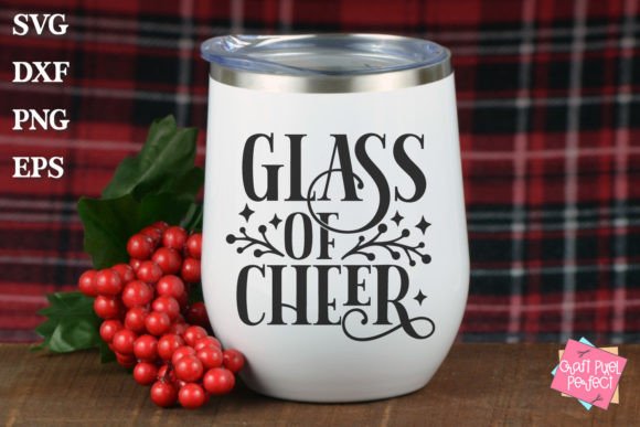 Christmas Wine Glass SVG & Wine Quote SVG for Crafts & Graphics