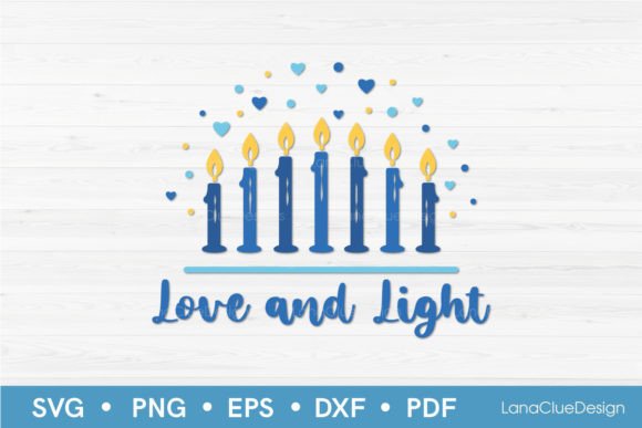 Love and Light SVG: Hanukkah Graphics for Crafts