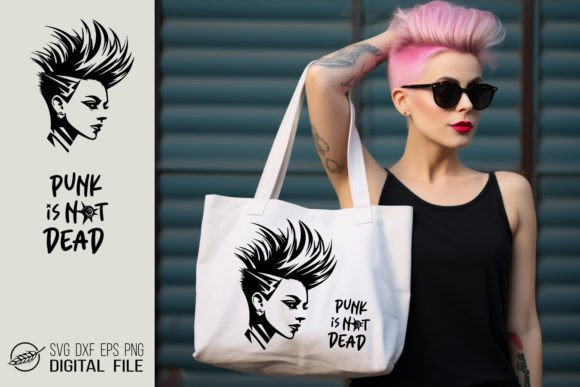 Punk Girl 2 with Quote SVG File: Graphics for Crafts