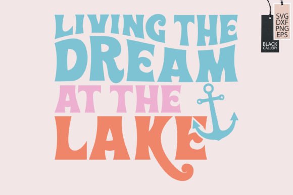 Retro Summer Lake Quote SVG Design for Crafts & Graphics